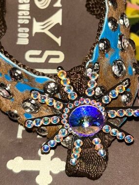 Gypsy soule 3” brown crystal platform sandals flip flops 90’s Y2K vintage shoes